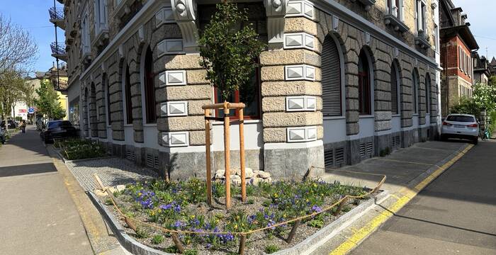 Parkplatz entsiegelt