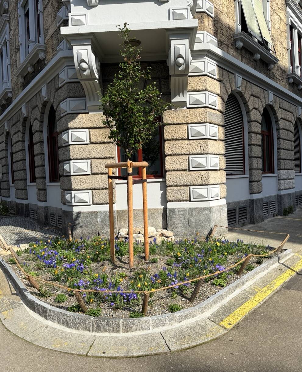 Parkplatz entsiegelt