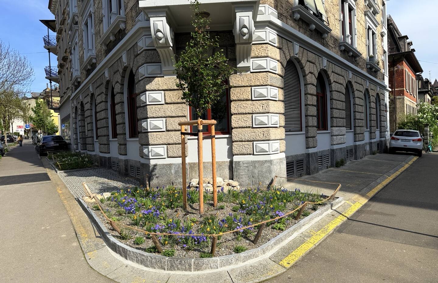 Parkplatz entsiegelt