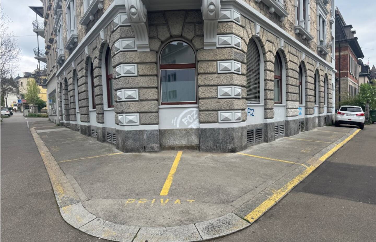 Parkplatz versiegelt